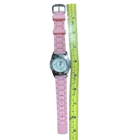 Juicy Couture Pink Silicone Sport Analog Water Resistant Women's Wristwatch - Picture 4 of 5